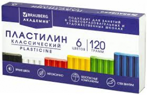 Պլաստիլին Brauberg Академ Классическая 6 գ