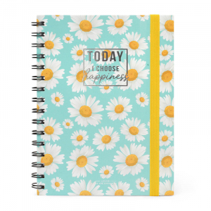 Spiral Notebook - Large Lined - Daisy