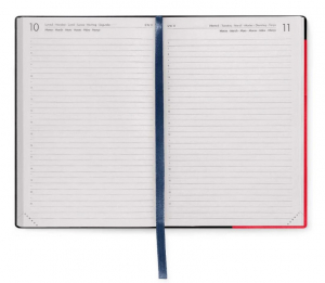 12-Month Daily Diary - Medium - 2025-Red