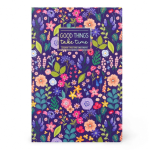 Plain Notebook - Medium - Flowers