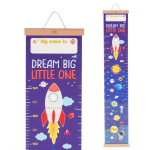 Wall-hanging Height Chart - Dream Big Little One - Space