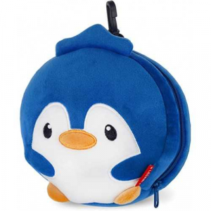 Travel Pillow With Eye Mask - My Travel Buddy - Penguin