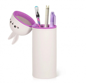 2-in-1 Soft Silicone Pencil Case - Kawaii-Bunny