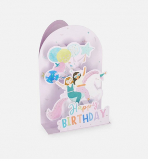 Greeting Card - Happy Birthday-Unicorn