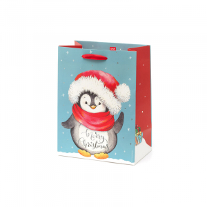 Christmas Gift Bag - Medium - Penguin