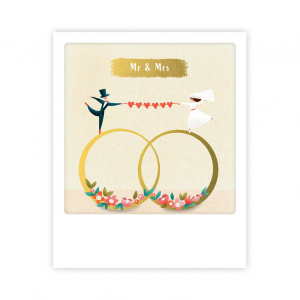 Открытка - mr. & mrs.