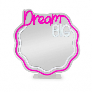 Mirror with Neon-Effect LED Light - It's a Sign