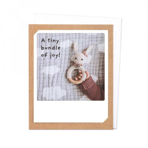 Greeting Card - A tiny bundle of joy (braun)