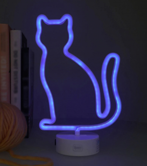 Neon-Effect LED Lamp - Kitty - It's a Sign