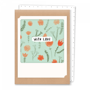 Greeting Card - With Love (brown)