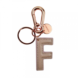 My Initial  - Key Ring - F - Pink