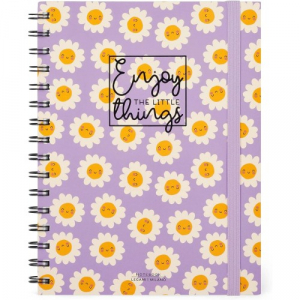 Spiral Notebook - Large Spiral Notebook - Daisy