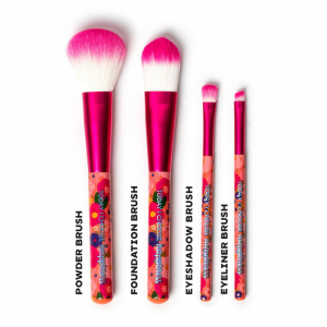 Set Of 4 Makeup Brushes  -  Oh My Glow! - Flowers