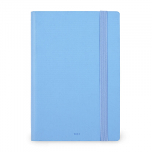 12-Month Diary - 2024 - Medium Daily Diary - Light Blue