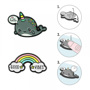 Cutie - Set Of 2 Metal Stickers - Good Vibes