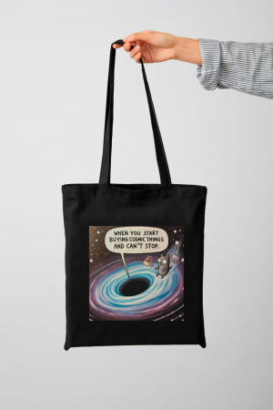 Կտորից պայուսակ - eco bag «Սև խոռոչ կատու»