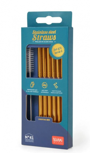 Stainless Steel Straws - Stainless Steel Straws - Gold