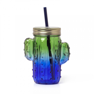 Drinking Glass Jar - Cactus