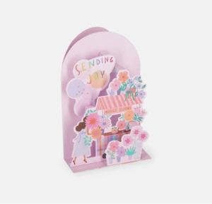 Greeting Card - Happy Birthday-Flower Cart