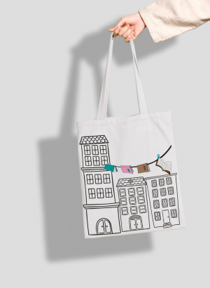 Սպիտակ կտորե պայուսակ - Քաղաք