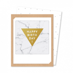 Բացիկ - Happy Birthday (brown)