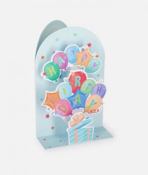 Greeting Card - Happy Birthday-Balloons