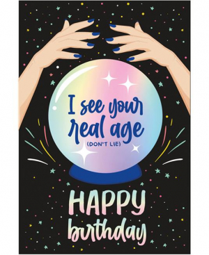 Large Greeting Card - Crystal Ball