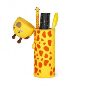 2-in-1 Soft Silicone Pencil Case - Kawaii-Giraffe