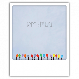 Открытка - Happy Birthday Balloons