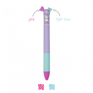 Two-Colour Ballpoint Pen Clickeclack - Unicorn