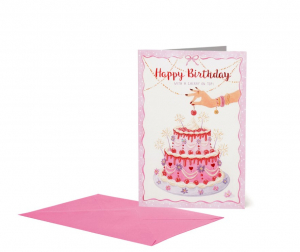 Birthday Card - Large - Greeting Card - Cherry Cake