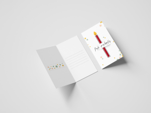 Ծննդյան բացիկ. Դեղին