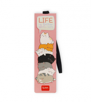 Bookmark With Elastic Band - Cats