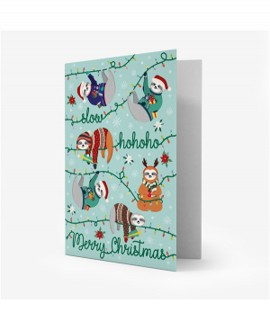 Բացիկ - Unusual Christmas Greeting Cards- 11,5X17 - Sloths