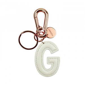 My Initial  - Key Ring - G - White