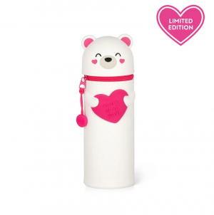2-in-1 Soft Silicone Pencil Case - Kawaii-Teddy Bear