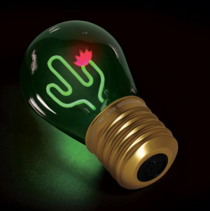Lightbulb-Shaped Table Lamp - Bulb Fiction- Cactus