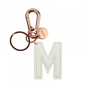 My Initial  - Key Ring - M - White