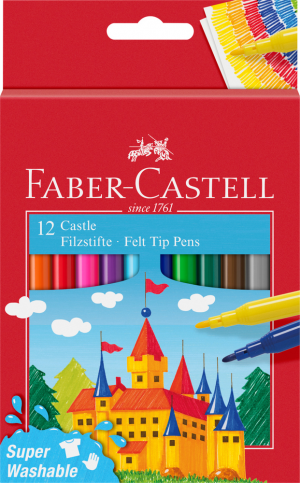 Ֆլոմաստեր Fibretip pen Castle Cardboardbox 12 գույն
