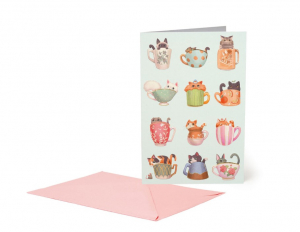 Greeting Card - Large - Various - Cats Tea Cup