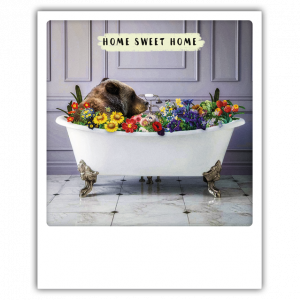 Открытка - Home sweet home bear