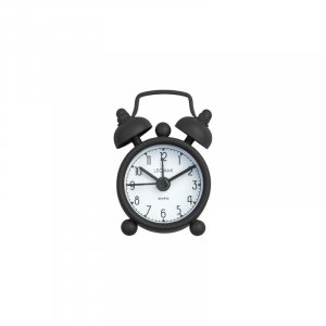 Alarm Clock Mini Tick Tock Black -