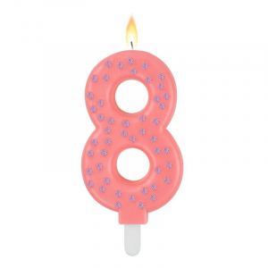 Maxi Cake Candle - Maxi Candle - Pink - 8