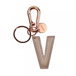 My Initial  - Key Ring - V - Pink
