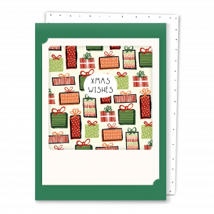 Открытка - Xmas Wishes Gifts (green)