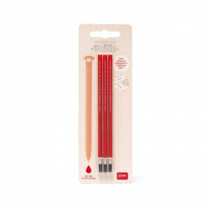 Refill Erasable Pen - Red - Pack 3 Pcs