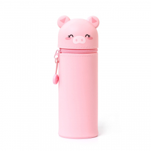 2-In-1 Silicone Pencil Case - Kawaii - Piggy