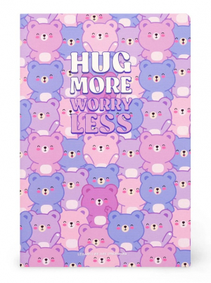 A5 Blank Notebook with Illustrated Hard Cover - Teddy Bear