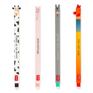 Set of 4 Erasable Gel Pens Farm Sweet Farm - Erasable Pen
