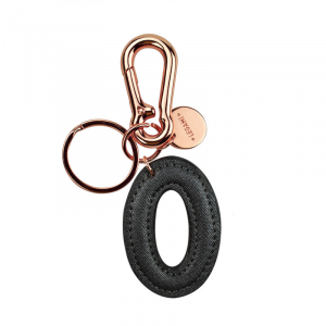 My Initial  - Key Ring  - O - Black